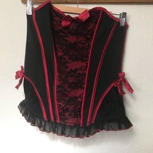 Black and Red Torrid Bustier